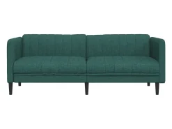 Sofá de 3 plazas tela verde oscuro