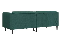 Sofá de 3 plazas tela verde oscuro