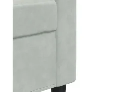 Sofá de 3 plazas terciopelo gris claro 210 cm