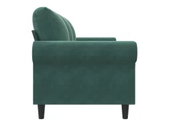Sofá de 3 plazas terciopelo verde oscuro 180 cm