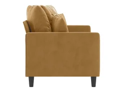 Sofá de 2 plazas terciopelo marrón 140 cm