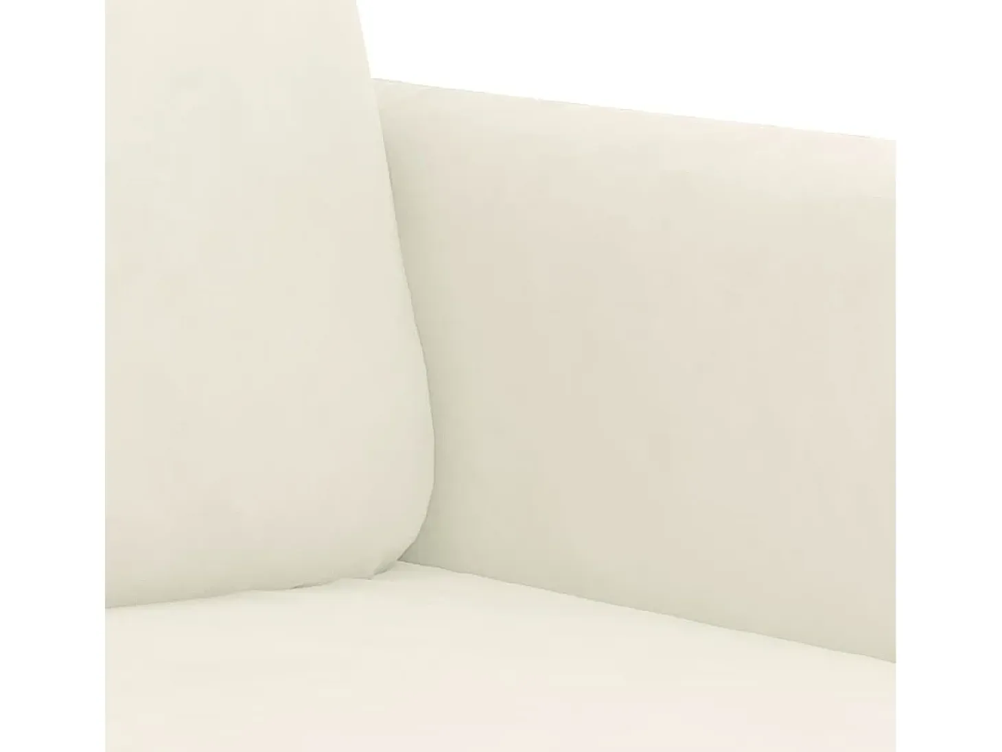 Sofá de 2 plazas terciopelo color crema 120 cm