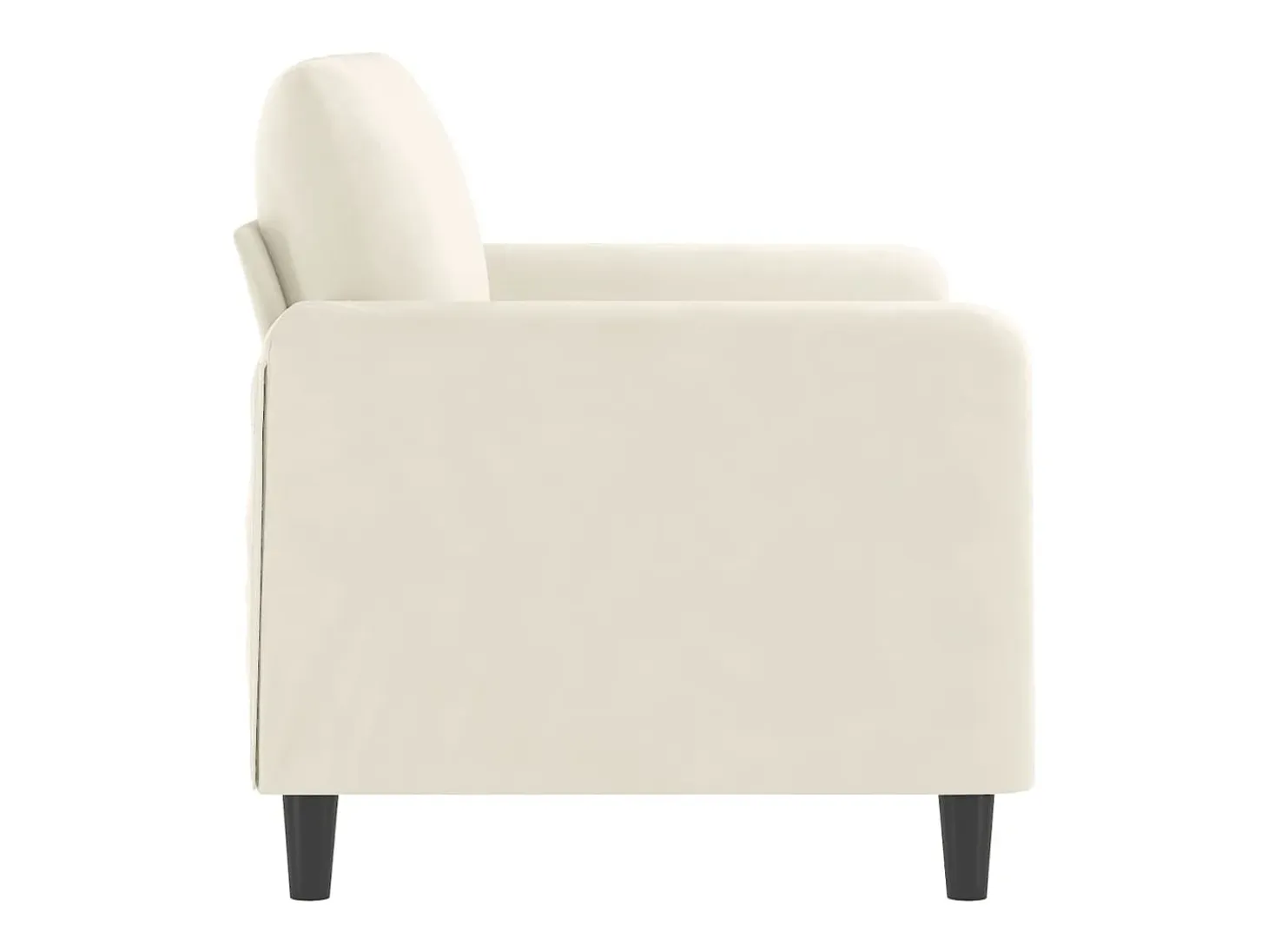 Sofá de 2 plazas terciopelo color crema 120 cm