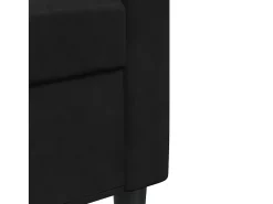 Sofá de 2 plazas terciopelo negro 140 cm