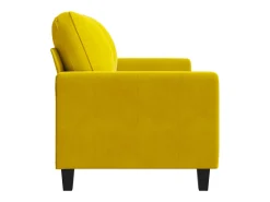 Sofá de 2 plazas terciopelo amarillo 120 cm