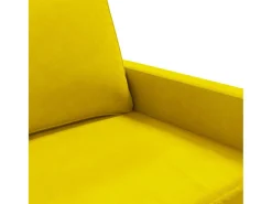 Sofá de 2 plazas terciopelo amarillo 120 cm