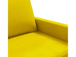 Sofá de 3 plazas terciopelo amarillo 180 cm