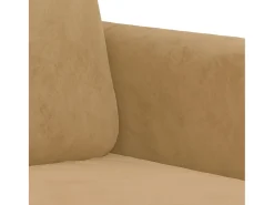 Sofá de 2 plazas terciopelo marrón 140 cm