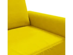Sofá de 3 plazas terciopelo amarillo 180 cm