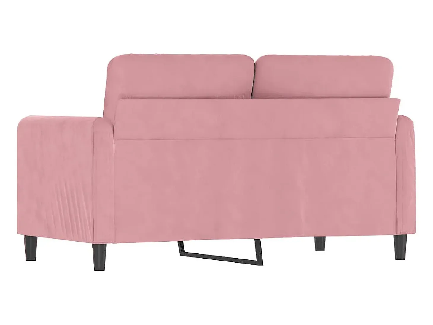 Sofá de 2 plazas terciopelo rosa 120 cm