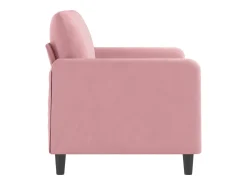 Sofá de 2 plazas terciopelo rosa 120 cm