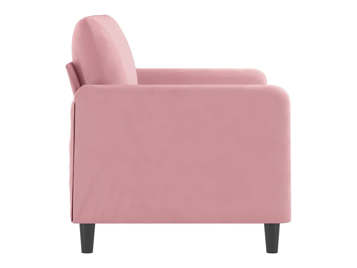 Sofá de 2 plazas terciopelo rosa 120 cm