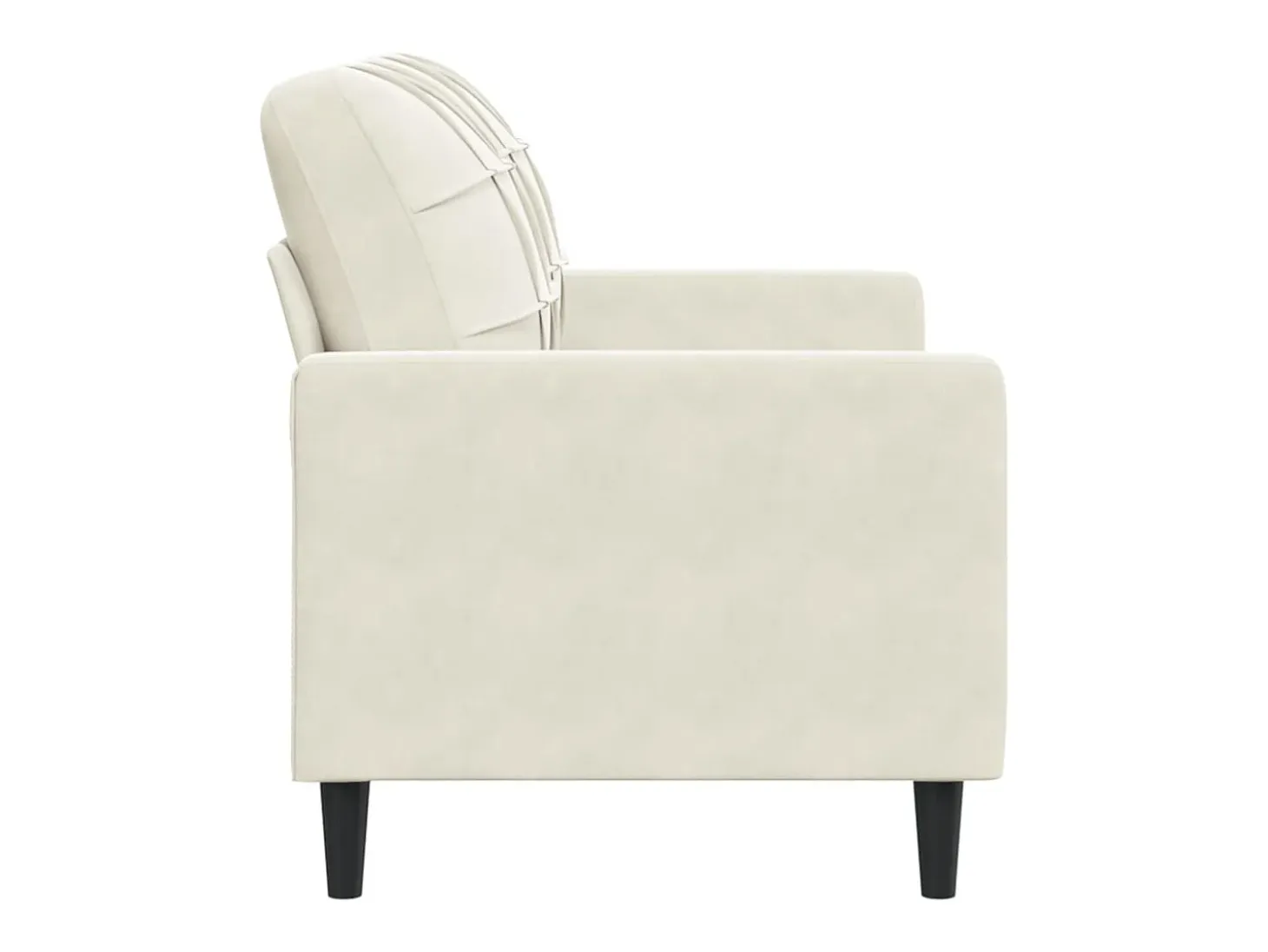 Sofá de 2 plazas terciopelo color crema 120 cm