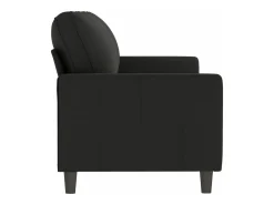 Sofá de 3 plazas terciopelo negro 180 cm