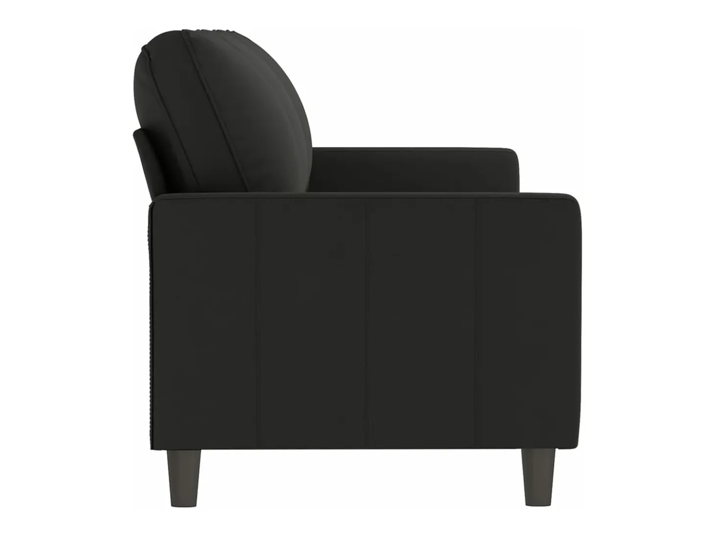 Sofá de 3 plazas terciopelo negro 180 cm