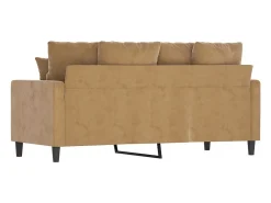Sofá de 2 plazas terciopelo marrón 140 cm