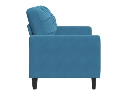 Sofá de 2 plazas terciopelo azul 140 cm