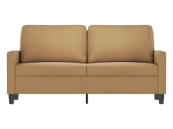 Sofá de 2 plazas terciopelo marrón 140 cm