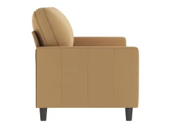 Sofá de 2 plazas terciopelo marrón 140 cm