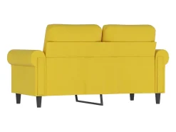 Sofá de 2 plazas terciopelo amarillo 120 cm ES134735