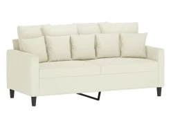 Sofá de 2 plazas terciopelo color crema 140 cm