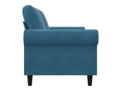 Sofá de 2 plazas terciopelo azul 140 cm