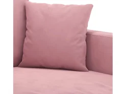 Sofá de 3 plazas terciopelo rosa 180 cm