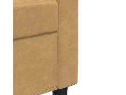 Sofá de 2 plazas terciopelo marrón 140 cm