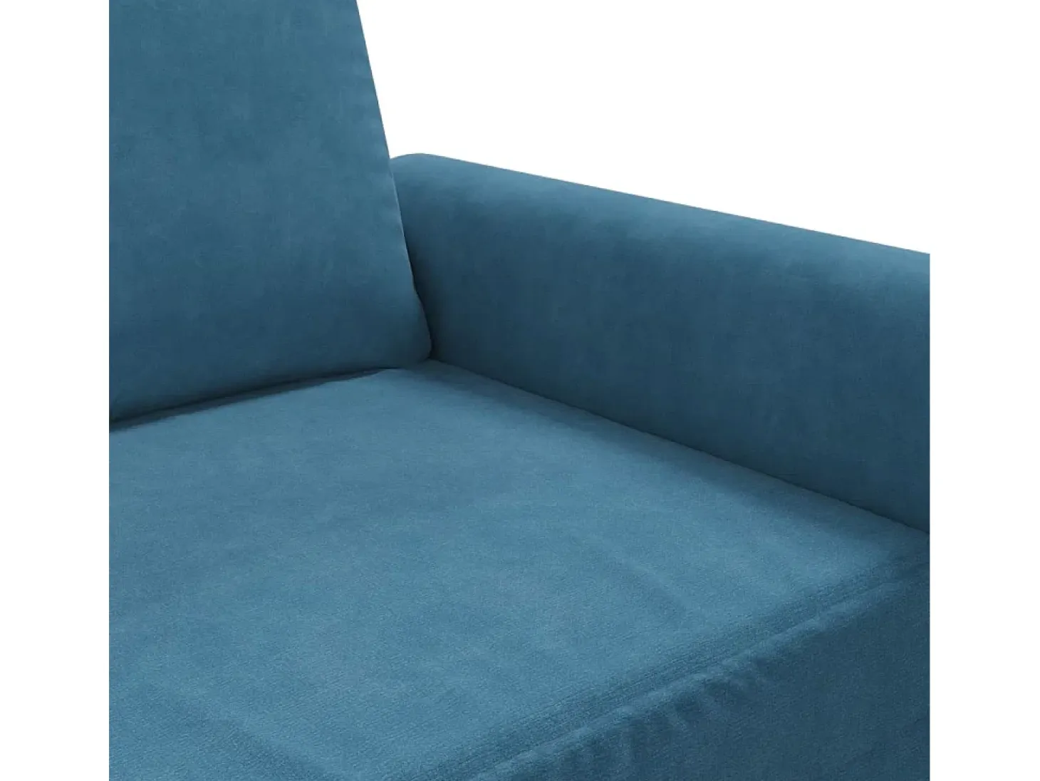 Sofá de 3 plazas terciopelo azul 180 cm