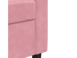 Sofá de 3 plazas terciopelo rosa 210 cm