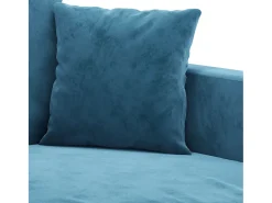 Sofá de 2 plazas terciopelo azul 120 cm