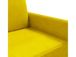 Sofá de 3 plazas terciopelo amarillo 180 cm