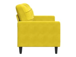 Sofá de 2 plazas terciopelo amarillo 140 cm