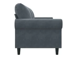 Sofá de 3 plazas terciopelo gris oscuro 180 cm