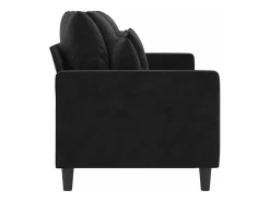 Sofá de 3 plazas terciopelo negro 180 cm PWFG23163