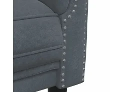 Sofá de 3 plazas terciopelo gris oscuro