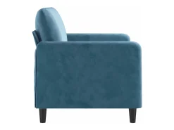 Sofá de 2 plazas terciopelo azul 120 cm