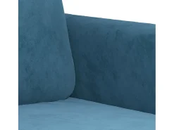 Sofá de 2 plazas terciopelo azul 120 cm