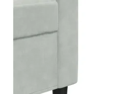 Sofá de 3 plazas terciopelo gris claro 180 cm