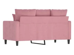 Sofá de 2 plazas terciopelo rosa 120 cm ES454698