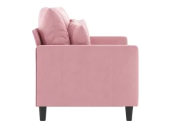 Sofá de 2 plazas terciopelo rosa 120 cm ES454698