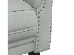 Sofá de 3 plazas terciopelo gris claro