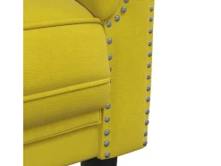 Sofá de 2 plazas terciopelo amarillo
