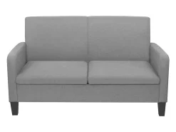 Sofá de 2 plazas 135x65x76 cm gris claro
