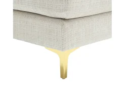 Sofá de 4 puentes, en tela de oruga, marco de madera sólida, con almohadas, 272x136x88cm, beige