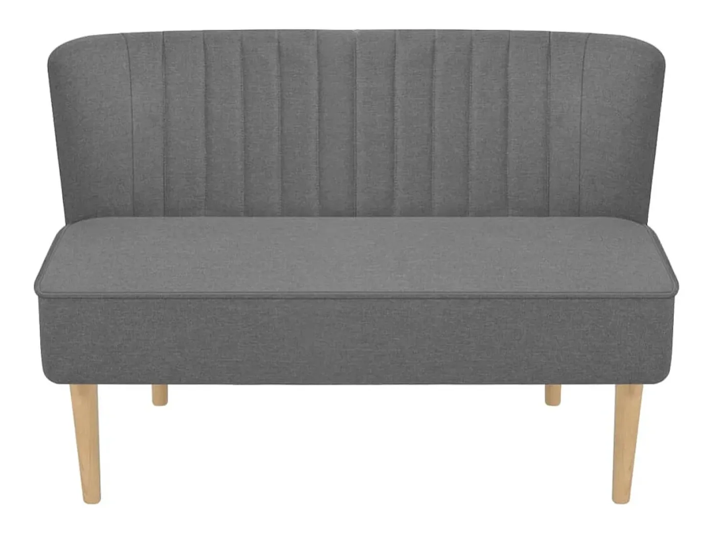 Sofá de tela gris claro 117x55,5x77 cm