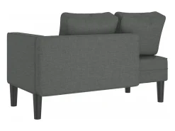 Sofá diván con cojines tela gris oscuro ES826855