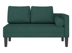 Sofá diván con cojines tela verde oscuro ES535031