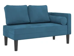 Sofá diván con cojines terciopelo azul ES549271