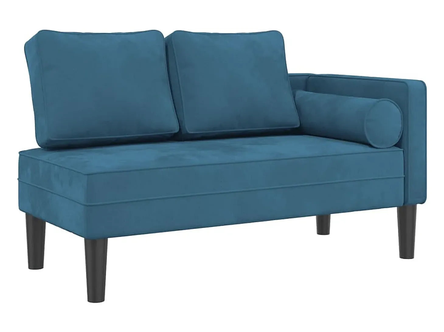 Sofá diván con cojines terciopelo azul ES549271